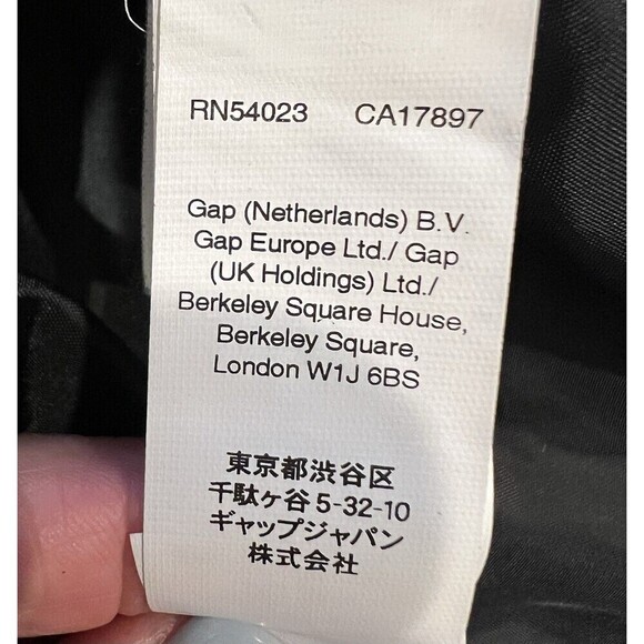 GAP Blue and White Striped Zip Up Short Jacket Coat Size 8 - Picture 6 of 8